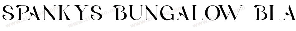 spankys bungalow blanco italico字体转换